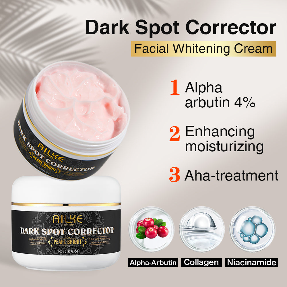 AILKE Body Care Collagen Serum Whitening Dark Spot Face Cream African Black Soap Bleaching Body Lotion Skin Care Set