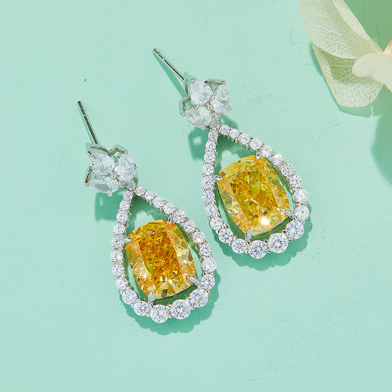 SGARIT 2022 Large Fashion Jewellery Silver 925 Gold Plated 12.7Ct Earrings Jewelry for Women
