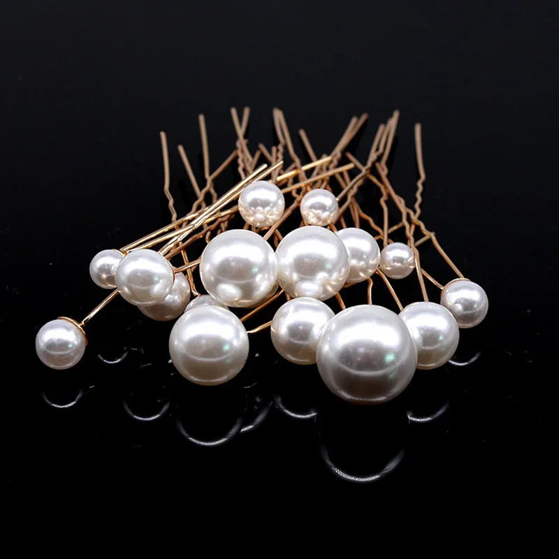 18pcs/Pack Simulated Pearls Wedding Bridal Hair Pins U Shaped Hair Clip Hair Accessories for Women Styling Tools Accessories