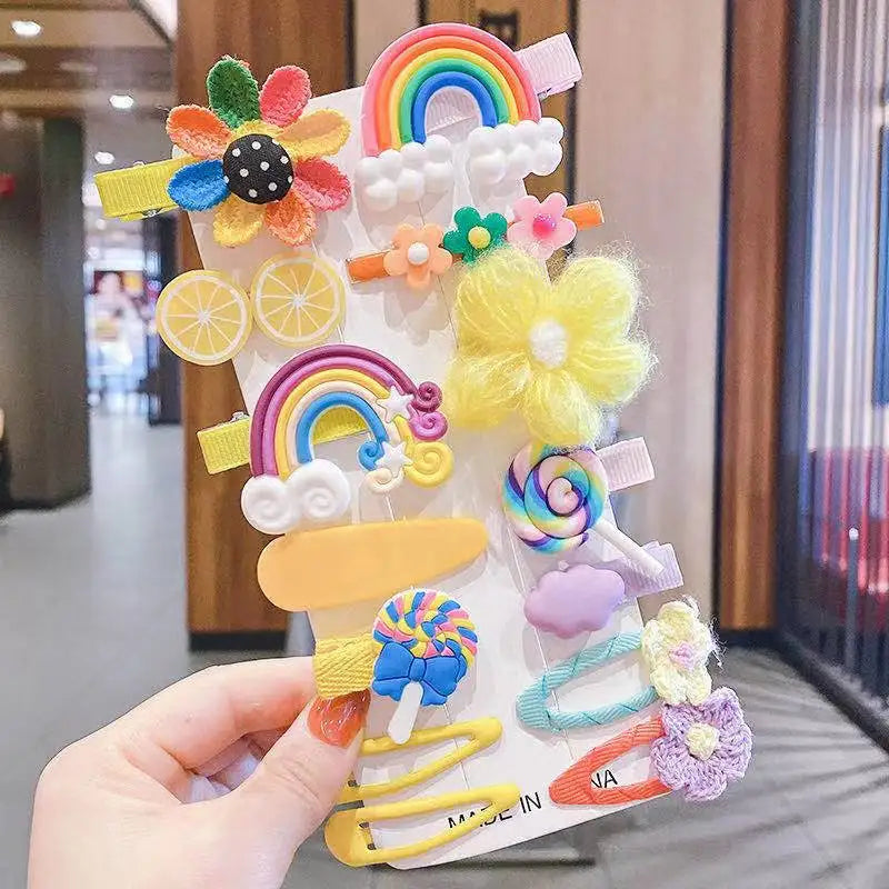 Baby Girls Hair Accessories Sets Fashion Cute Hair Bows Flower Hair Clips for Children Kids Headwear