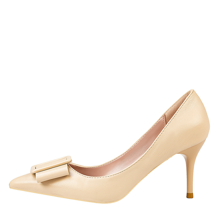 Thin Heel Shallow Mouth Pointed Shoes Scalp Buckle Shoes Women Heels