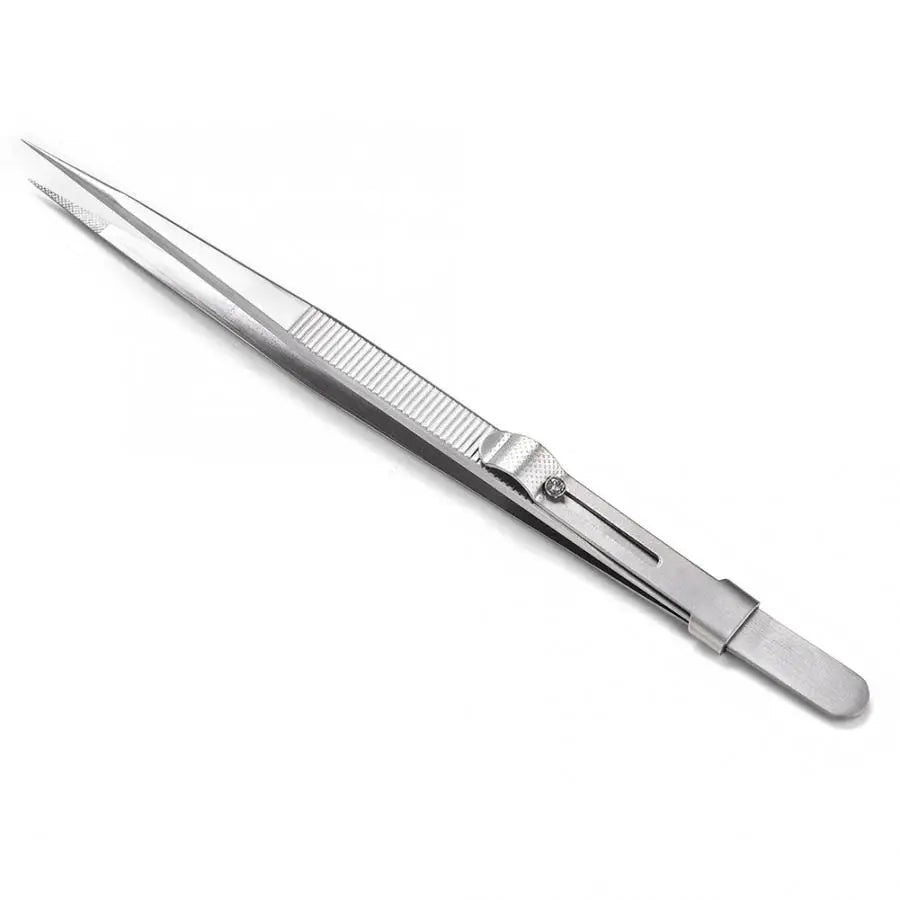 1Pc Stainless Steel Jewelry Tweezer With Slide Lock for DIY Jewelry Diamond Gem Holder Tweezer Jewelry Making Tool for Jeweler
