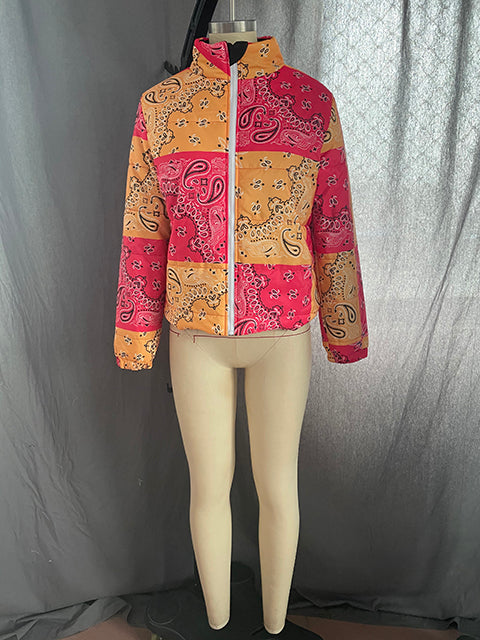 NS032 Super Popular Fashion Bandana Puffer Coat Winter Bubble Coats Unisex Bandana Coat for Ladies