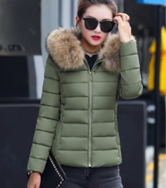 Customized  Women Jacket   Winter Warm Coats Outwear Fur Slim Coat for Women