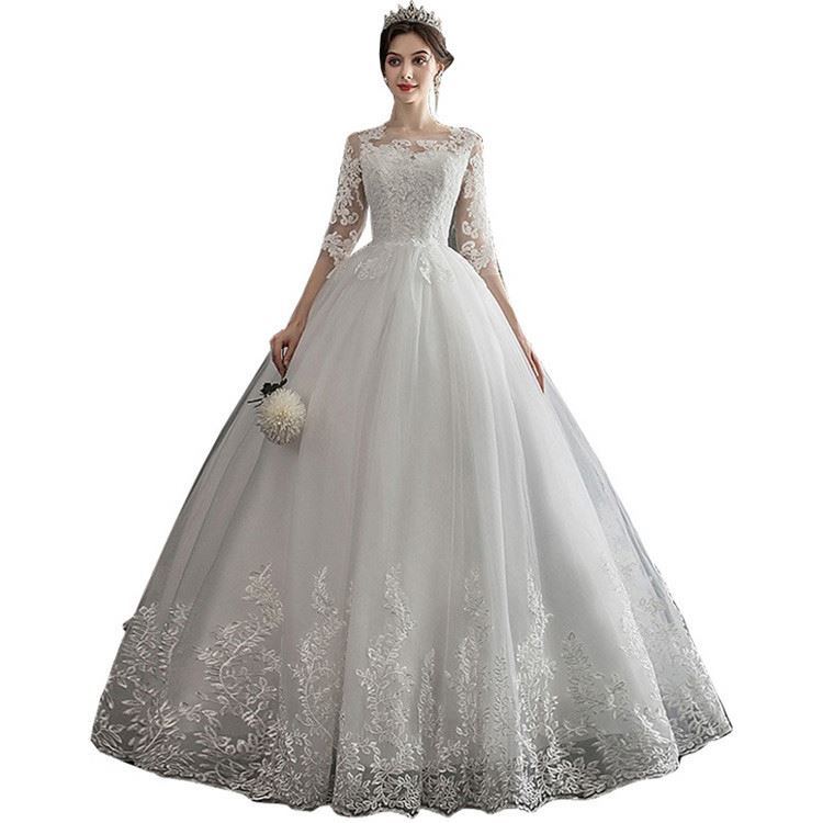 Women Hot Selling Luxury Design Floor Length White Wedding Dress Bridal Gown for Women Wedding Dresses - My Store