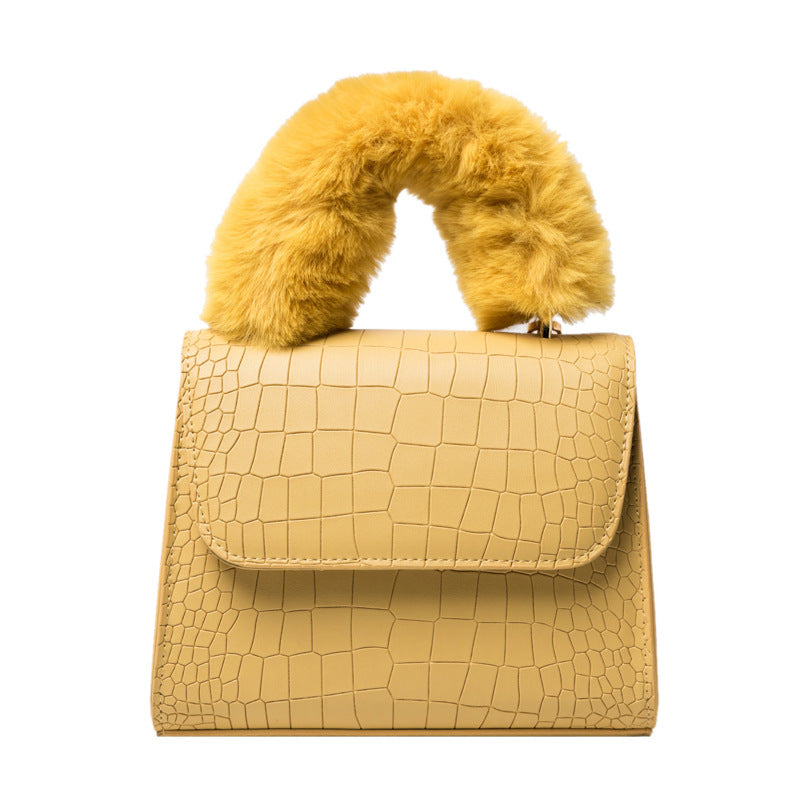 Winter Fluffy Handbag Designers Handbags Famous Brands Fur Purses and  Handbags for Women Purses