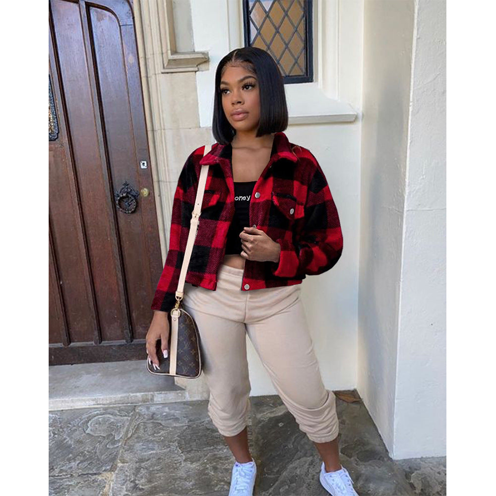 2021 Flannel Shirts for Women Blouses Women Fleece Blouses and Tops Lady Blouse Women Jackets