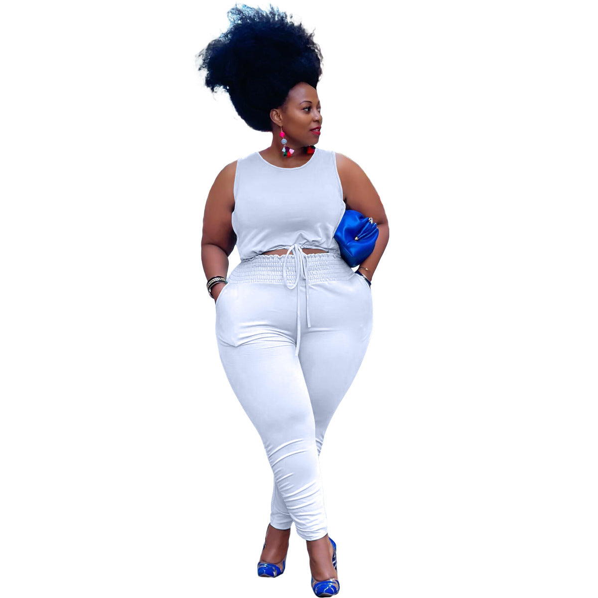 2021 New Arrival Fitness Activewear Workout Jogger 2 Piece Pants Set Plus Size Women Clothing Two Piece Set