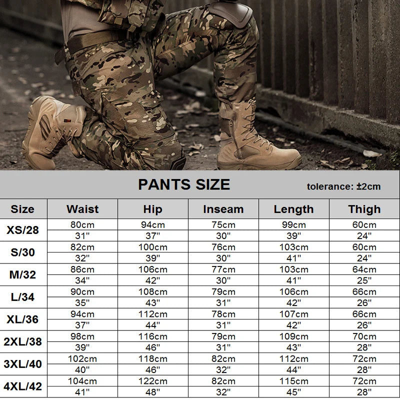 MEGE 12 Color Tactical Clothing of Uniform, Pants With Knee Pads, Clothing
