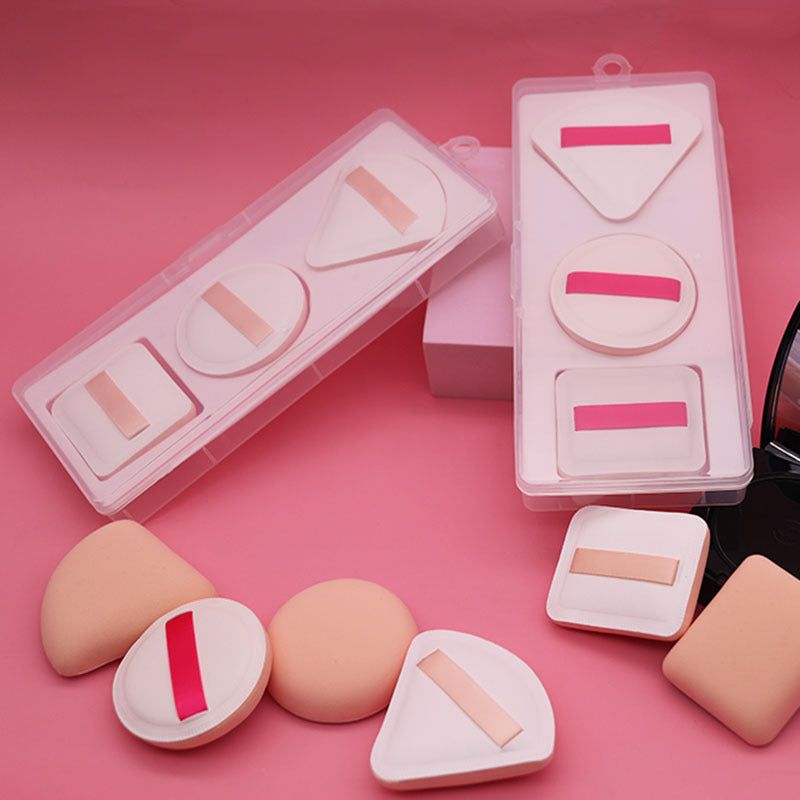 2025 Hot Sale 3pcs/Set Non Latex Makeup Trends Wholesale Beauty Makeup Puff Set Sponge Holder - My Store