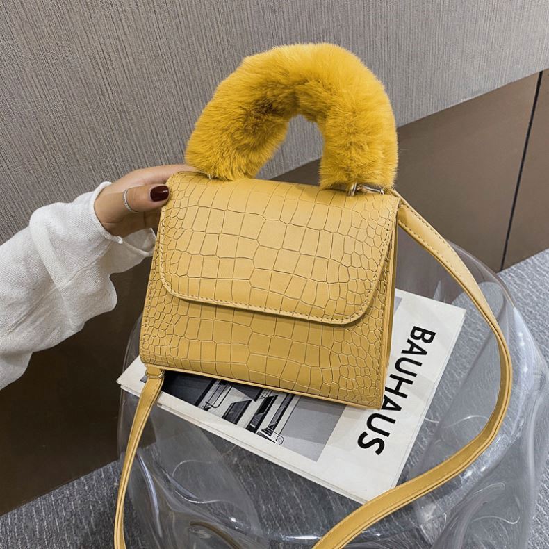 Winter Fluffy Handbag Designers Handbags Famous Brands Fur Purses and  Handbags for Women Purses