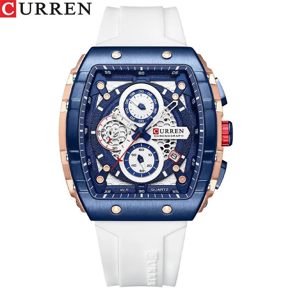 CURREN 8442 Men's Watches  Brand Waterproof Sport Wrist Watch Chronograph Men Quartz Watches Relogio Masculino