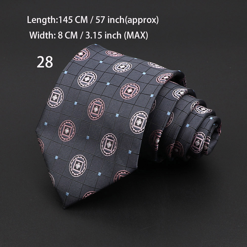 Fashion Neckties Classic Men's Stripe Necktie Royal Blue Wedding Ties Jacquard Woven Silk Men Solid Tie Polka Dots Neck Ties