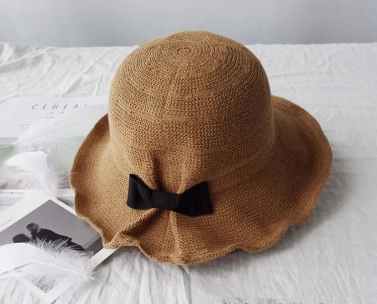 Bucket Hats for Women Cotton Linen Brim Floppy Hat Fisherman Sun Cap Summer Travel Hat Foldable Crochet Caps Outdoor Woman Hats