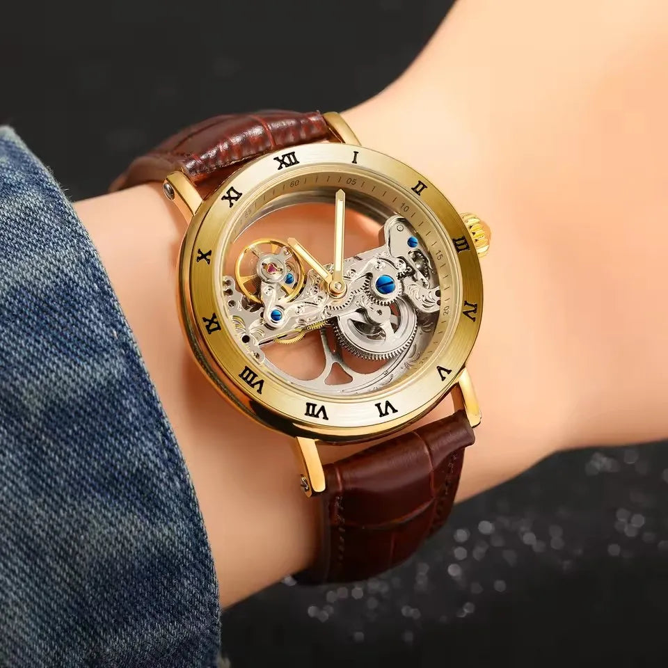 Forsining Watches Minimalism Waterproof Steampunk Man Wrist Watch Automatic Skeleton Mens Watches Wrist Clock Drop Shipping