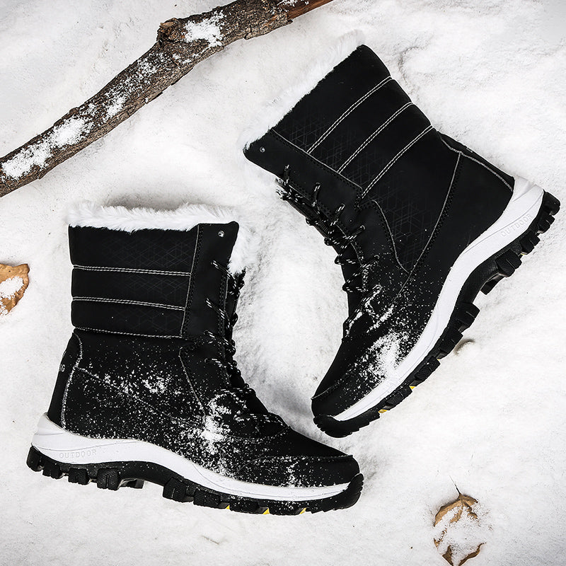 Waterproof Boot Women Snow Boots Keep Warm Short Fur Plush Winter Ankle Short Boots Botas De Nieve Plus Size Ladies Shoes