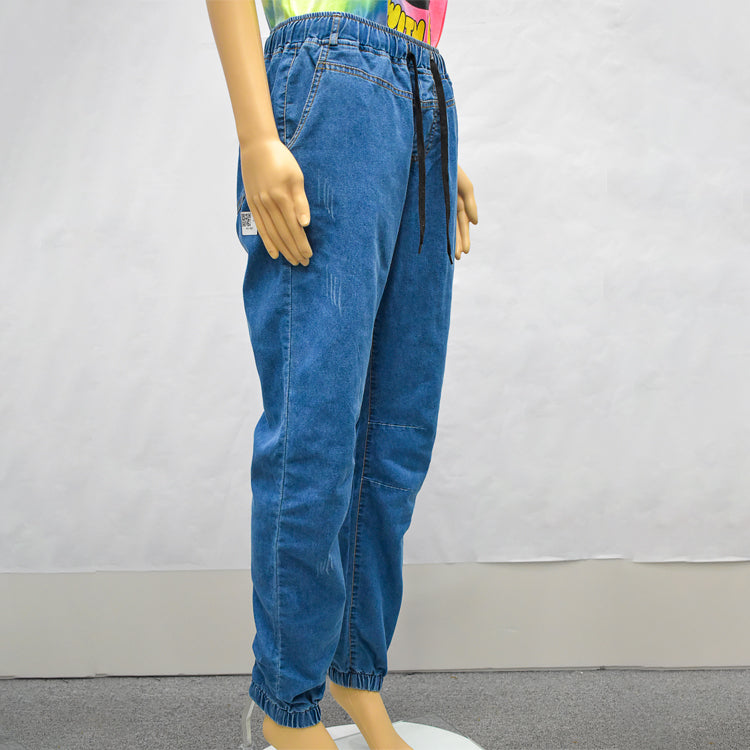 Men Jeans Mid Waist Skinny Fit Hot Summer Jean Shorts Denim Long Pants Men Jeans Fashion Pants