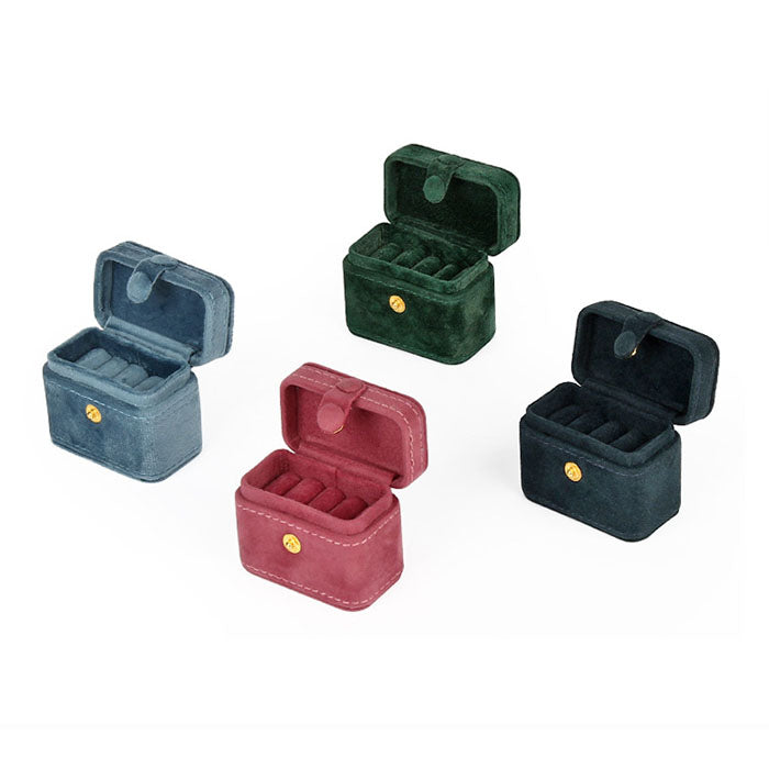 Wholesale Vintage Travel Jewellery Gift Organizer Mini Portable Luxury Velvet Custom Jewelry Ring Box