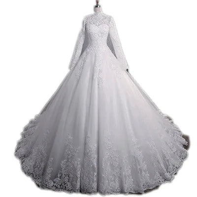 Bridesmaid Dresses Floor Length Bridal Gowns Muslim Wedding Dress Dropshipping Wholesale Wedding Full Custom Lace High 1000 - My Store