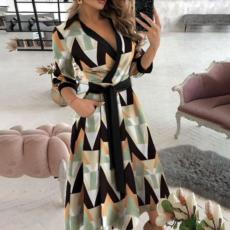 Wholesale Fall Clothing Sexy Stylish Loose Dresses Women Dresses 2021 Vestidos Casuales Office Dress