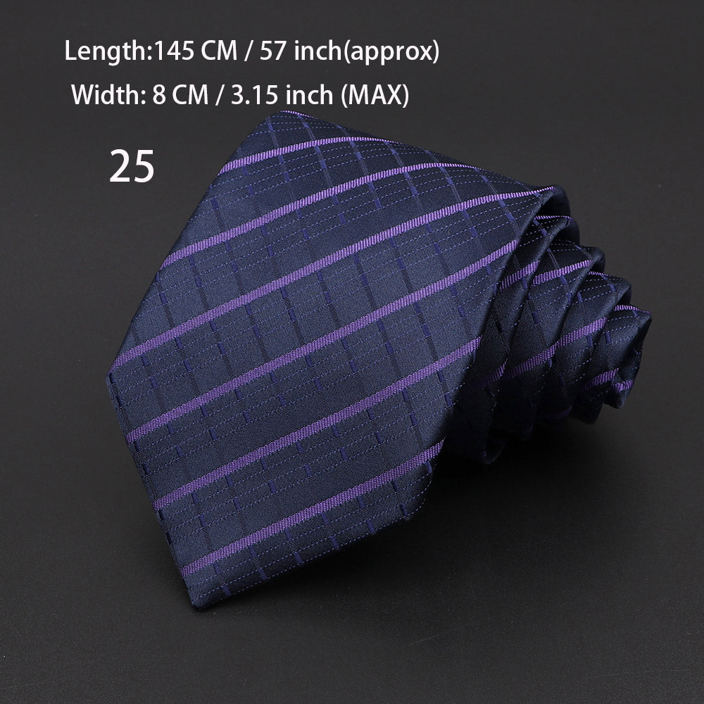 Fashion Neckties Classic Men's Stripe Necktie Royal Blue Wedding Ties Jacquard Woven Silk Men Solid Tie Polka Dots Neck Ties