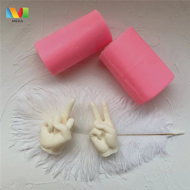 L7075 DIY Aromatherapy Candle Plaster Handmade Hand Candle Silicone Molds for Candles