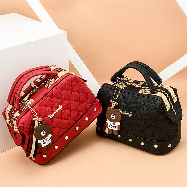 GATE Sell Well Popular Plaid Handbag Shoulder Diamonds Womens Handbags Korean Portable Handbag