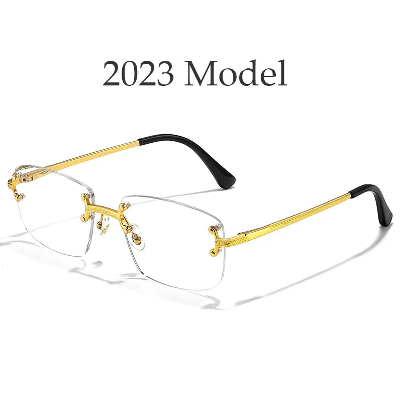 HBK 2022 Fashion Rimless Glasses Frames Luxury Frameless Sun Glasses Sunglass Woman 2021 Rimless Sunglasses Mens