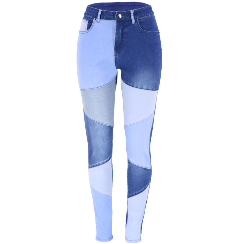 High Waist Women Bottom Skinny Jeans Patchwork Streetwear Pants Tight Trousers Women Slim Denim Jeans 2022 New Casual Jean Pant