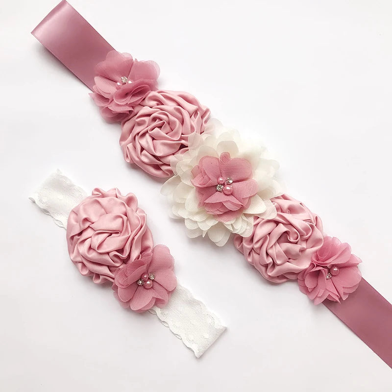 Fashion Luxury Beaded Pearls Handmade Flower Applique Wedding Sashes Bridal Belts for Wedding Dresses - My Store