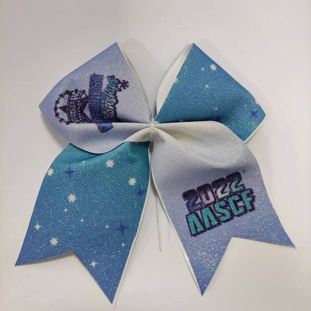 Normzl Print Micro Girl Child  Shiny Cheer Hair Bow Hair Accessories Baby Headband
