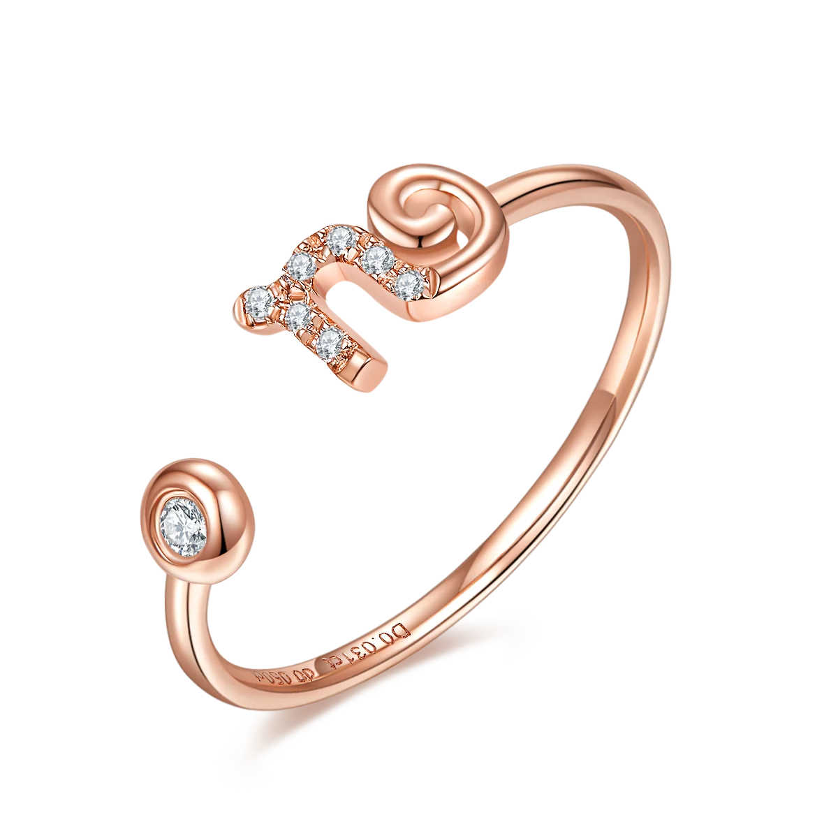 SGARIT Custom Jewelry 18K Rose Gold Jewelry Set CVD Lab Diamond Engagement Ring and Bangle Jewellery
