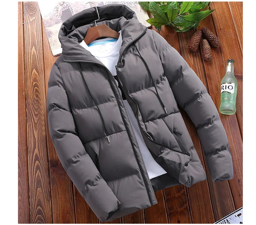Winter Men's Jacket Mens Casual Coat Warm Windbreaker Parkas Fashion Slim Fit Coats
