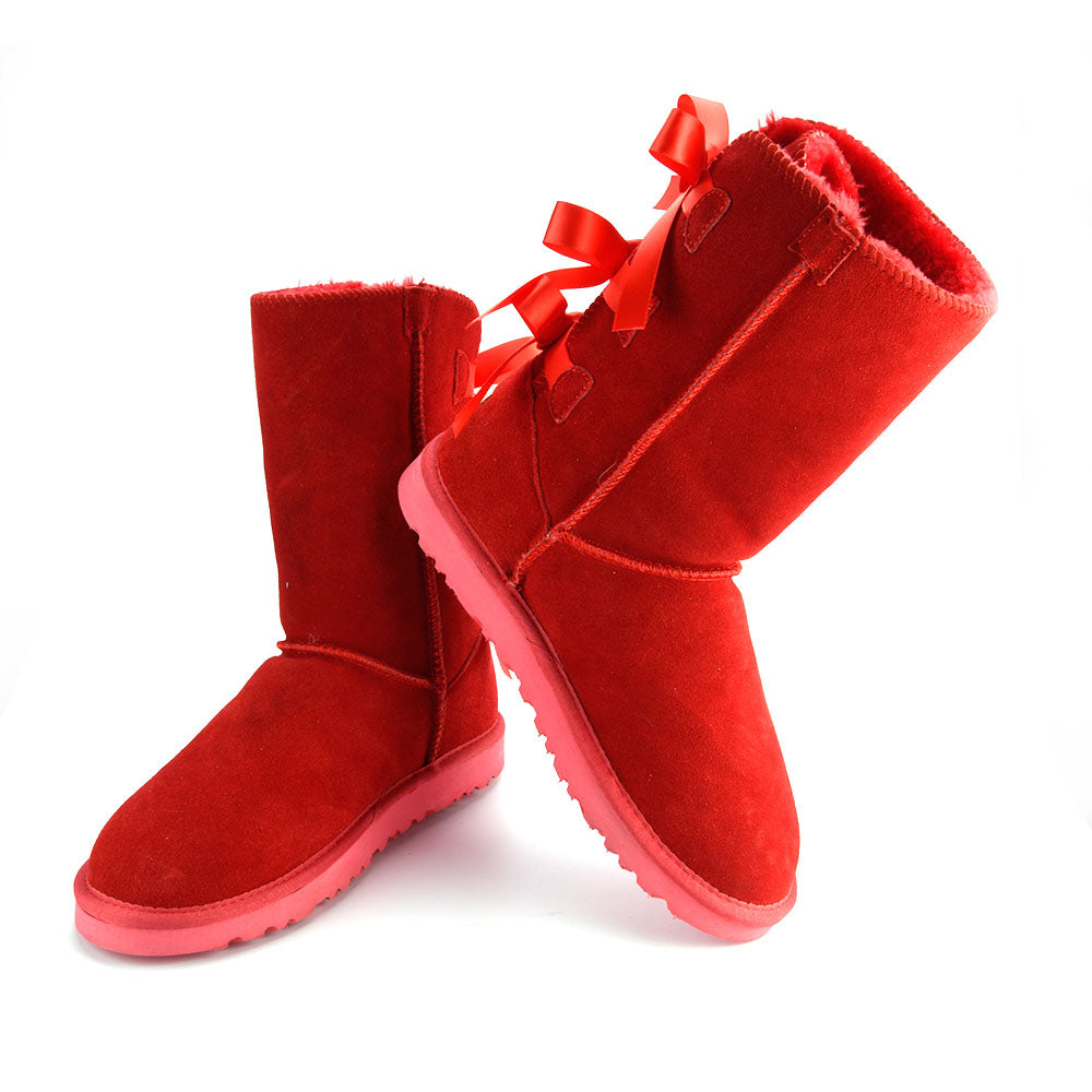 Factory Direct Sale Wholesale Fashionable Winter High Boot Multi- Bowknot Woman Snow Boots