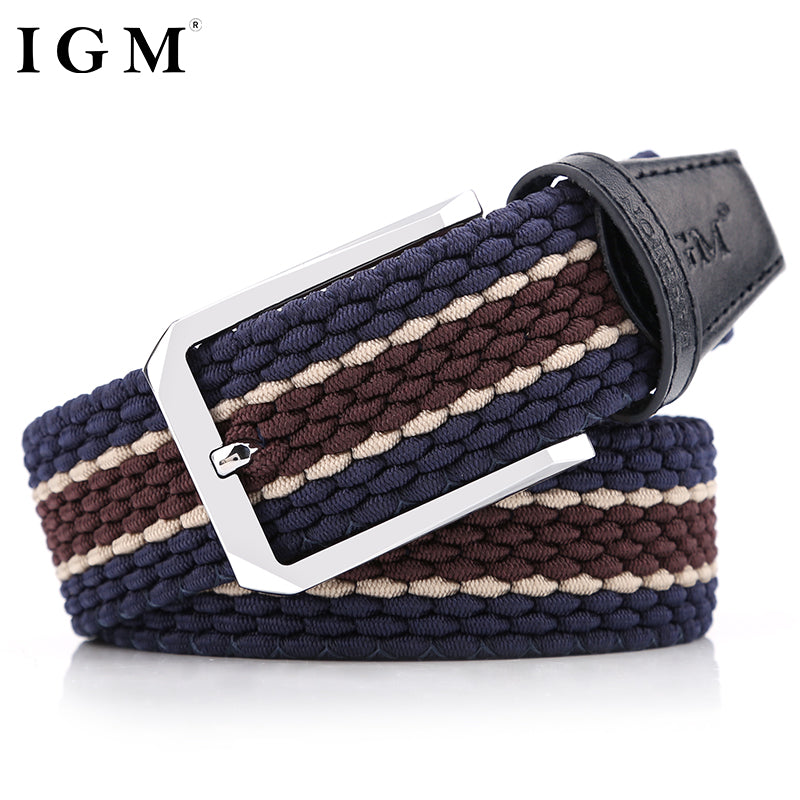 35mm Stretch Belt Braided Elastic Woven Belt Mens Belts for Jeans