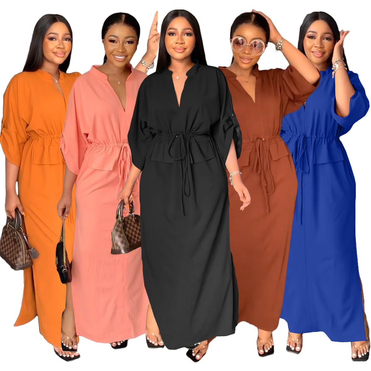 Elegant African Dresses for Women  Dashiki Autumn Winter Maxi Dress Ladies Traditional African Clothing Fairy Dreaes