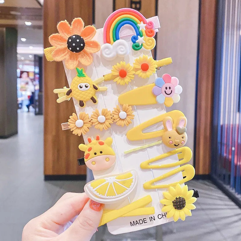 Baby Girls Hair Accessories Sets Fashion Cute Hair Bows Flower Hair Clips for Children Kids Headwear