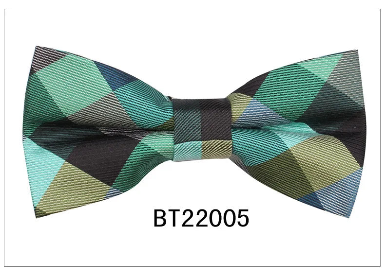 Italian Silk Tie Checked Plaid Pleated Neck Ties for Men Business 7CM Polyester Ties Business
