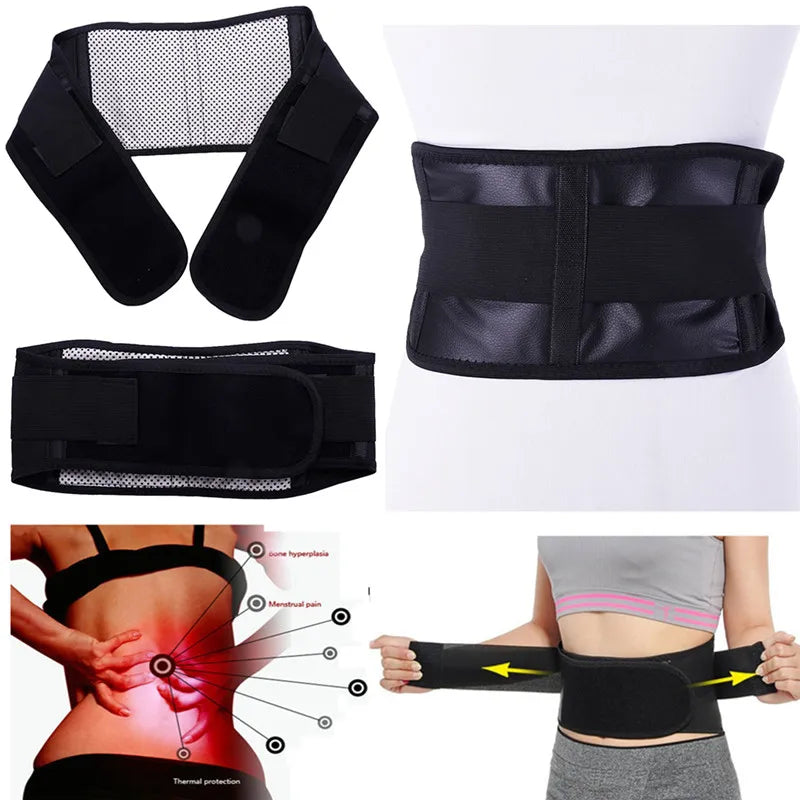 Adjustable Waist Tourmaline Self Heating Magnetic Therapy Back Waist Support Belt Lumbar Brace Massage Band Health Care