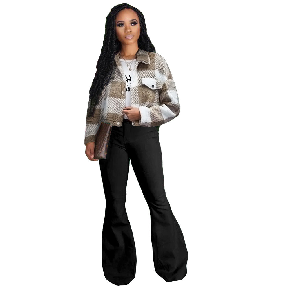 2021 Flannel Shirts for Women Blouses Women Fleece Blouses and Tops Lady Blouse Women Jackets
