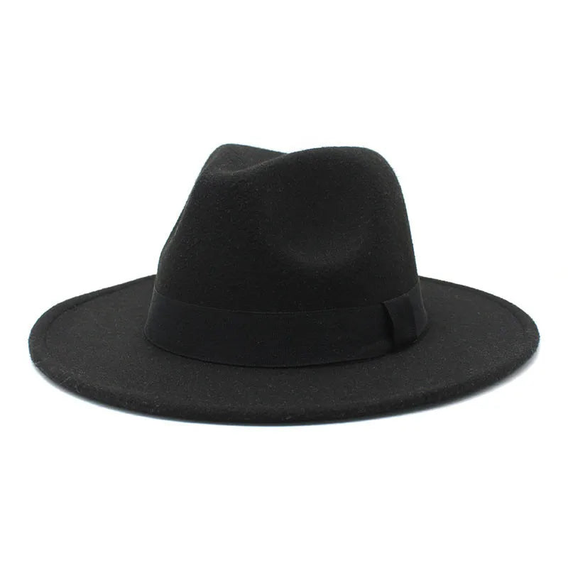 Ribbon Fedora Hat New Felt Hat Jazz Hat Fashion European and American Hats Men and Women General Hats шапка женская