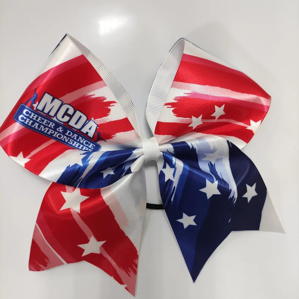 Normzl Print Micro Girl Child  Shiny Cheer Hair Bow Hair Accessories Baby Headband
