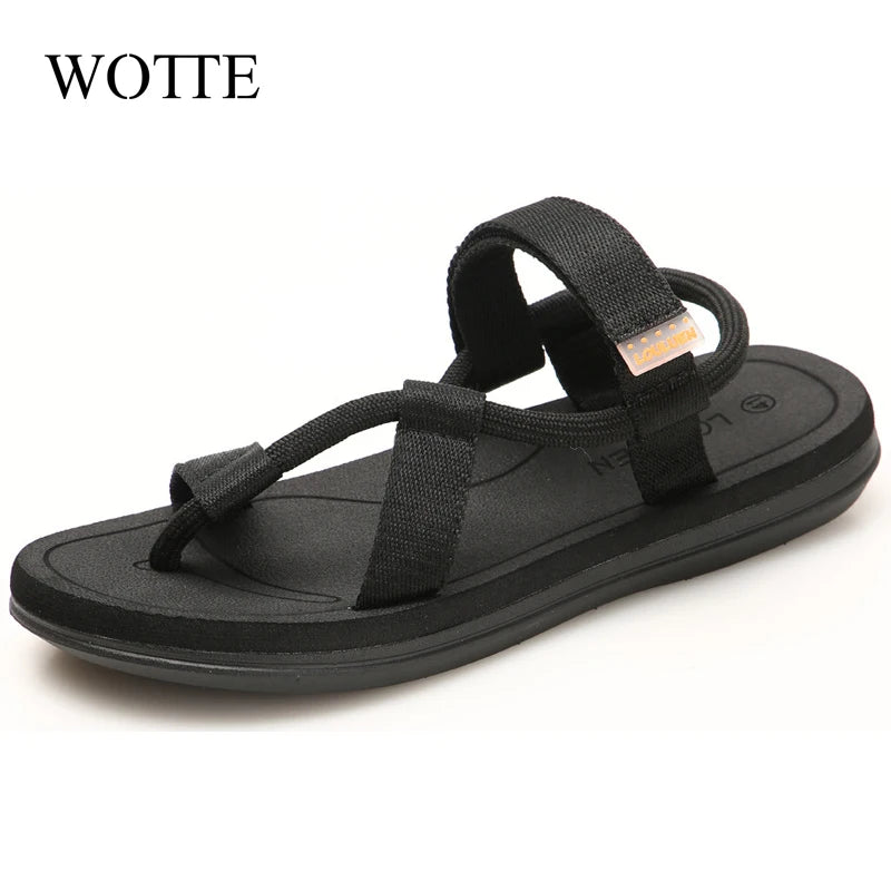 Flip Flops Slip on Flats Slippers Slides Sandals Men Sandalias Hombre Gladiator Casual Sandals Rope Male Summer Roman Beach Shoe