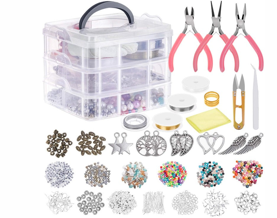 3 Layer 1186PCS Jewelry Making Supplies Jewelry Accessories Bead Wire Tools of Jewelry Finding