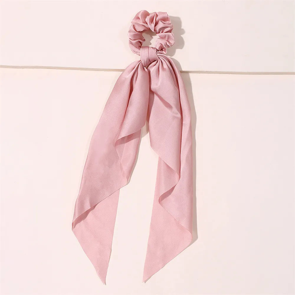 New Fashion Print Bow Scrunchies Hair Ribbon for Women Elastic Hair Band Girls Horsetail Hair Ties Hair Accessories