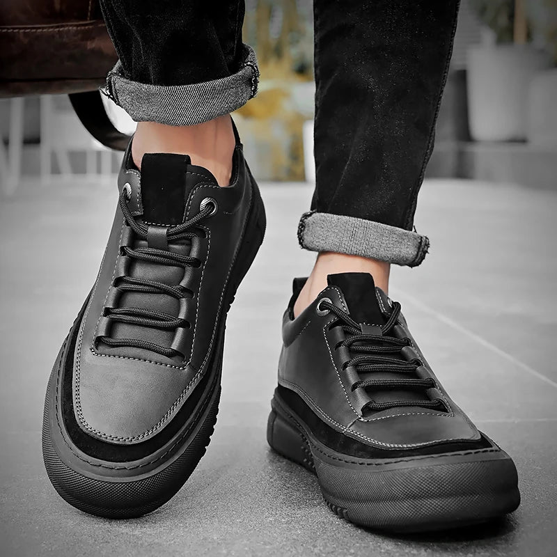 Fashion Men Shoes Sneakers Breathable New Loafers Shoes Casual Sneakers Leather Handmade Men Shoes Sneakers