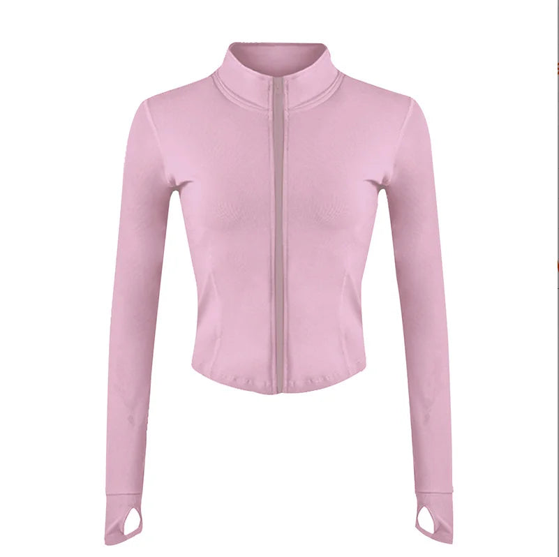9 Colors Cheaper Private Label Activewear Workout Gym Fitness Tops Woman Fitness Plus Size Jogging Jacket Gym Active Wear