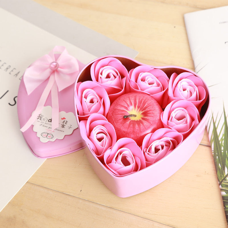 Fruit Small Gift Simulation Red Apple Candle Fruit Activity Christmas Gift Small Candle Other Candles With Box