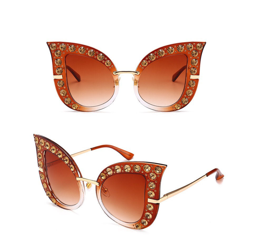 Designer Cat Eye Full Diamond Sunglasses Ladies Sunglasses