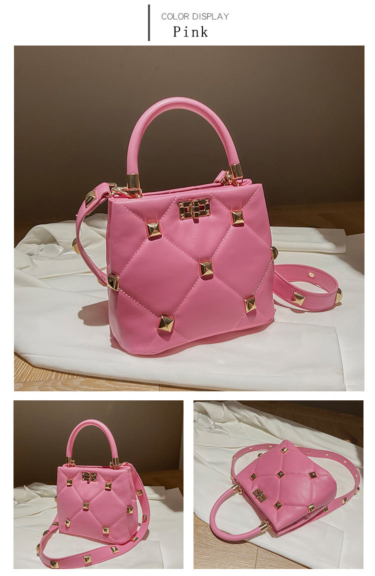 Checkered Women's Tote Handbags Shoulder Bag Cow Fur Handbag Woman / Female / Ladies / Girls Handbag